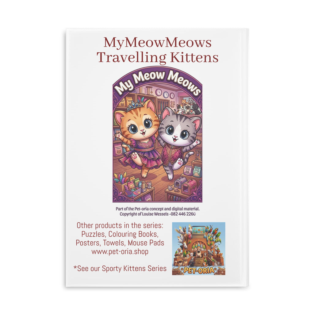 Travelling Kittens Hardcover Notebook — 'MyMeowMeows Travelling Kittens' Puffy-Cover Journal