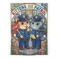 Kittens on Patrol Baby Swaddle Blanket — Cute Police Cat Nursery Swaddle