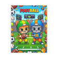 Kids Football Canvas Art — Cute Cartoon Players Sports Wall Decor