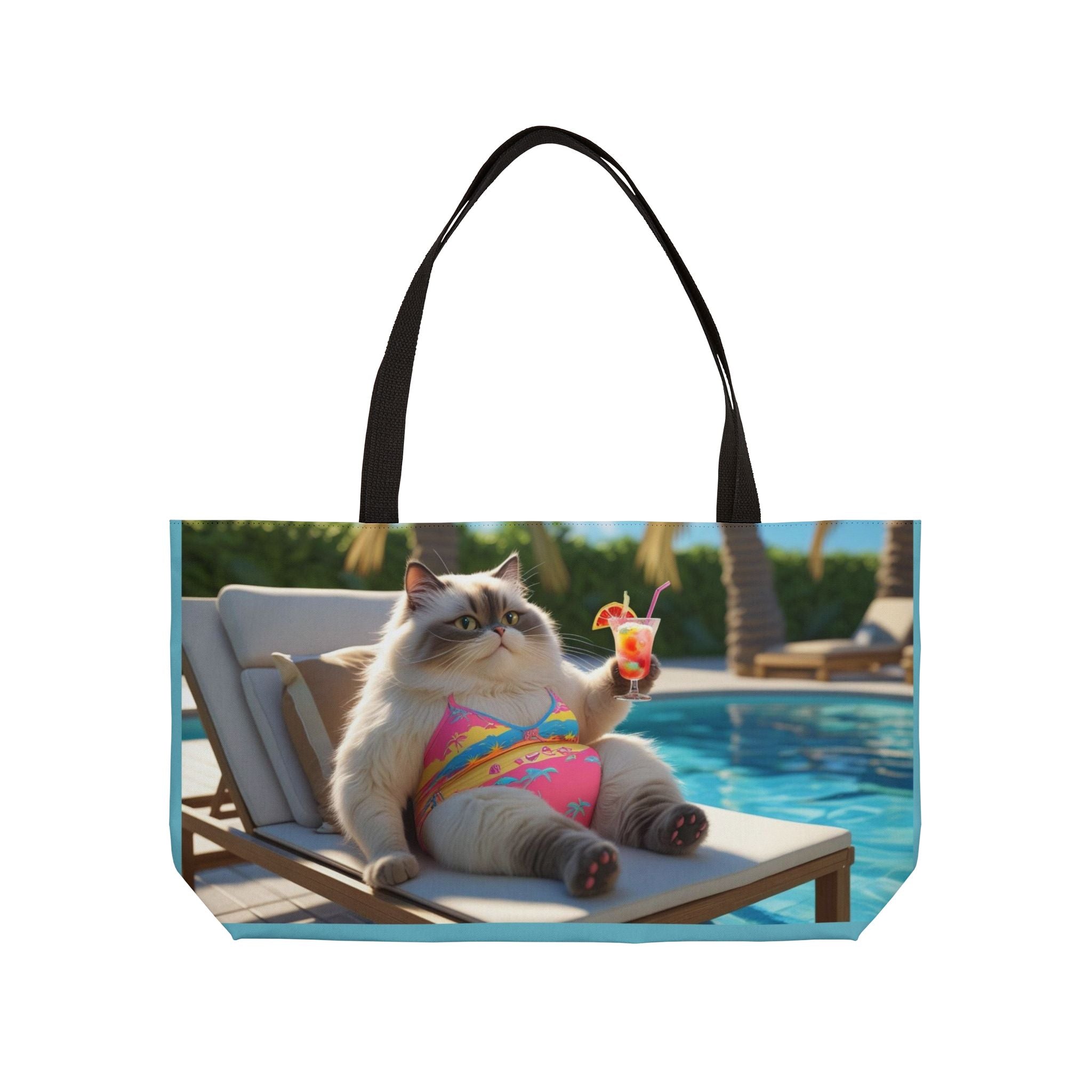 Chic Cat Weekender Tote — Luxury Fashionista Cat Print Travel Bag