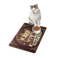 Pet Food Mat — 'The Real Housecats of Pet-oria' Luxury Cat Crest Feeding Mat (12x18)